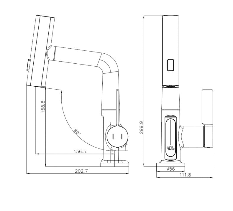 Mitigeur Multifonctions dimensions