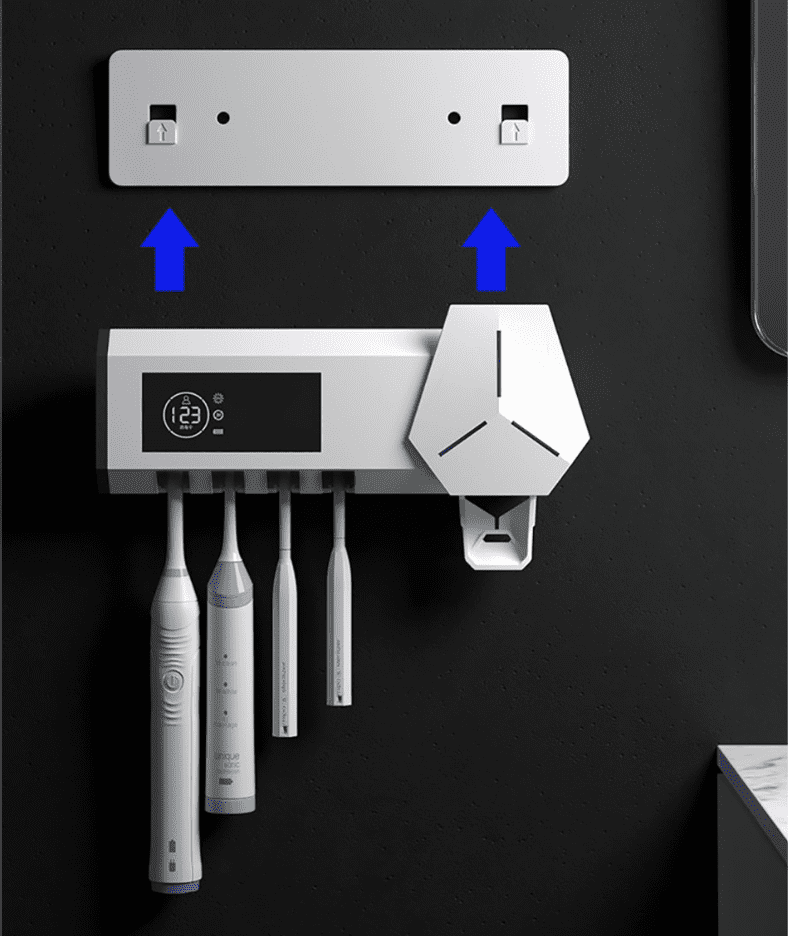 Stérilisateur brosse à dent UV installation